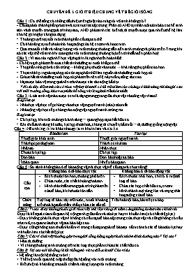 Chuyên đề bồi dưỡng học sinh giỏi môn Sinh học Lớp 10 - Chuyên đề 1 Giới thiệu chung về thế giới sống